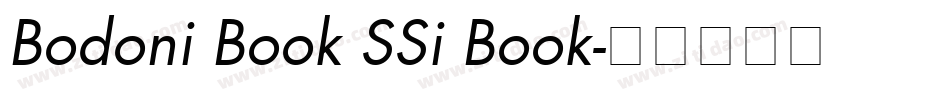 Bodoni Book SSi Book字体转换